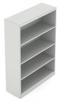 10W781 Bookcase, 4-Shelf, 48 In. H, Grey