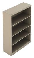 10W782 Bookcase, 4-Shelf, 48 In. H, Taupe