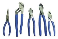 10Z814 Tongue/Groove Plier Set, Blue, 5 Pc