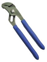 10Z821 Tongue/Groove Pliers, Curved, 8 ln, Blue