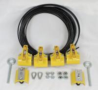 11A239 Festoon System Kit, 1/4 In Rope, L 60 Ft