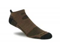 11C571 Athletic, Socks, Ankle, Mens, L, Brown, 1 Pr