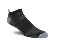 11C572 Athletic, Socks, Ankle, Mens, L, Charcoal, 1Pr