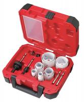 11C839 Hole Saw Kit, Ice Hard, 1-5/8 In, 15 Pc