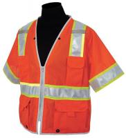 11K797 High Visibility Vest, Class 3, L, Orange