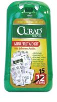 11L759 First Aid Kit, Mini, 15 Pcs, 1-2 People