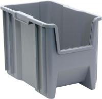 11M618 Stack Bin, 12.5x10.8x17.5, Gray