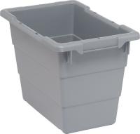 11M637 Tote, Stacking, 12x11x17.25, Gray