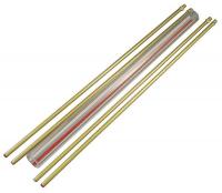 11N084 Glass Rod Kit, Red Line, 5/8In Dia, 12In L