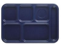 11N691 Tray, w/ Compartments, 10x14, Navy Blue
