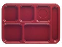 11N692 Tray, w/ Compartments, 10x14, Cranberry