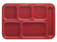 11N695 Tray, w/ Compartments, 10x14, Cranberry