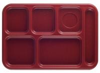 11N698 Tray, w/ Compartments, 10x14, Cranberry