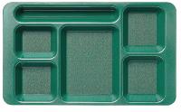 11N699 Tray, w/ Compartments, 9x15, Green
