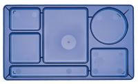 11N701 Tray, w/ Compartments, 8-3/4x15, Green