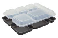11N704 Tray, w/ Compartments, 9-7/8x14, Brown