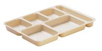 11N705 Tray, w/ Compartments, 10x14-3/16, Beige