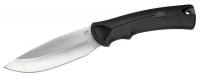 11U277 Fixed Blade Knife, Fine, Black, 3-1/4 In