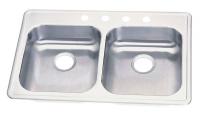 11U326 Kitchen Sink, DoubleBowl, Top Mount