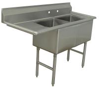 11U368 Scullery Sink, Double Bowl, 18 x 18