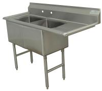 11U369 Scullery Sink, Double Bowl, 18 x 18