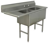 11U372 Scullery Sink, Double Bowl, 24 x 24