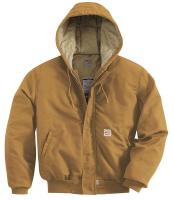 11V635 Flame-Resistant Jacket w/Hood, Ins, Brn, M