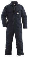 11V657 Flame-Resistant Coverall, Navy, XL, HRC2