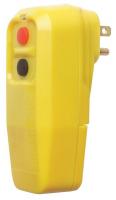 11X423 GFCI Plug, 15A, Yellow, Auto Reset