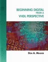 11X637 Beginning Digital VHDL Perspective 1 Ed