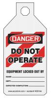 11Y772 Circuit Breaker Tag, Do Not Operate, PK25