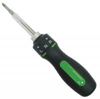 11Z421 Multi-Bit Screwdriver, Ratchet, 6-in-1, 4Pc