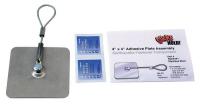 12C163 Adhesive Plate Assembly, 4x4 In, Silver