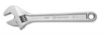 12C198 Adjustable Wrench, 12 in., Chrome, Plain