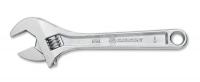 12C206 Adjustable Wrench, 6 in., Chrome, Plain