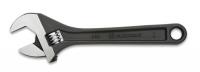 12C215 Adjustable Wrench, 6 in., Black, Plain