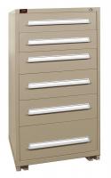 12C703 Modular Cabinet, 6 Drawers, Putty