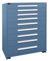 12C727 Modular Cabinet, 9 Drawers, Blue