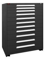 12C767 Modular Cabinet, 11 Drawers, Black
