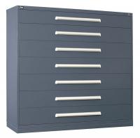 12C816 Double Wide Cabinet, 7 Drawers, Gray
