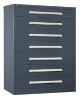 12C818 Extra Wide Cabinet, W 45, 7 Drawers, Gray