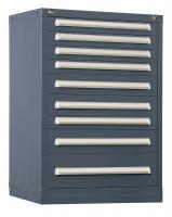 12C829 Modular Drawer Cabinet, 9 Drawers, Gray