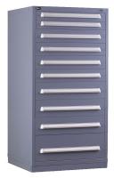 12C835 Modular Drawer Cabinet, 10 Drawers, Gray