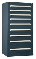 12C836 Modular Drawer Cabinet, 9 Drawers, Gray