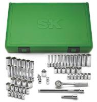 12D202 Socket Set, 1/4 In Dr, Metric, 60 Pcs