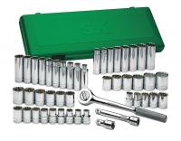 12D205 Socket Set, 1/2 In Dr, 12 Pt, 47 Pcs