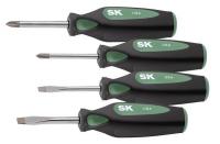 12D240 Screwdriver Set, Cushion Grip Stubby, 4 Pc