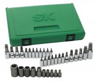 12D293 Socket Set, Torx, 1/4, 3/8, 1/2 In Dr, 35 Pcs