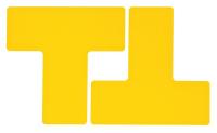 12D530 Floor Marking Tape, T, 3In W, 8In L, PK20