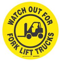 12D575 B534FS 17in BK/YL WATCH OUT FOR FORKLIFT